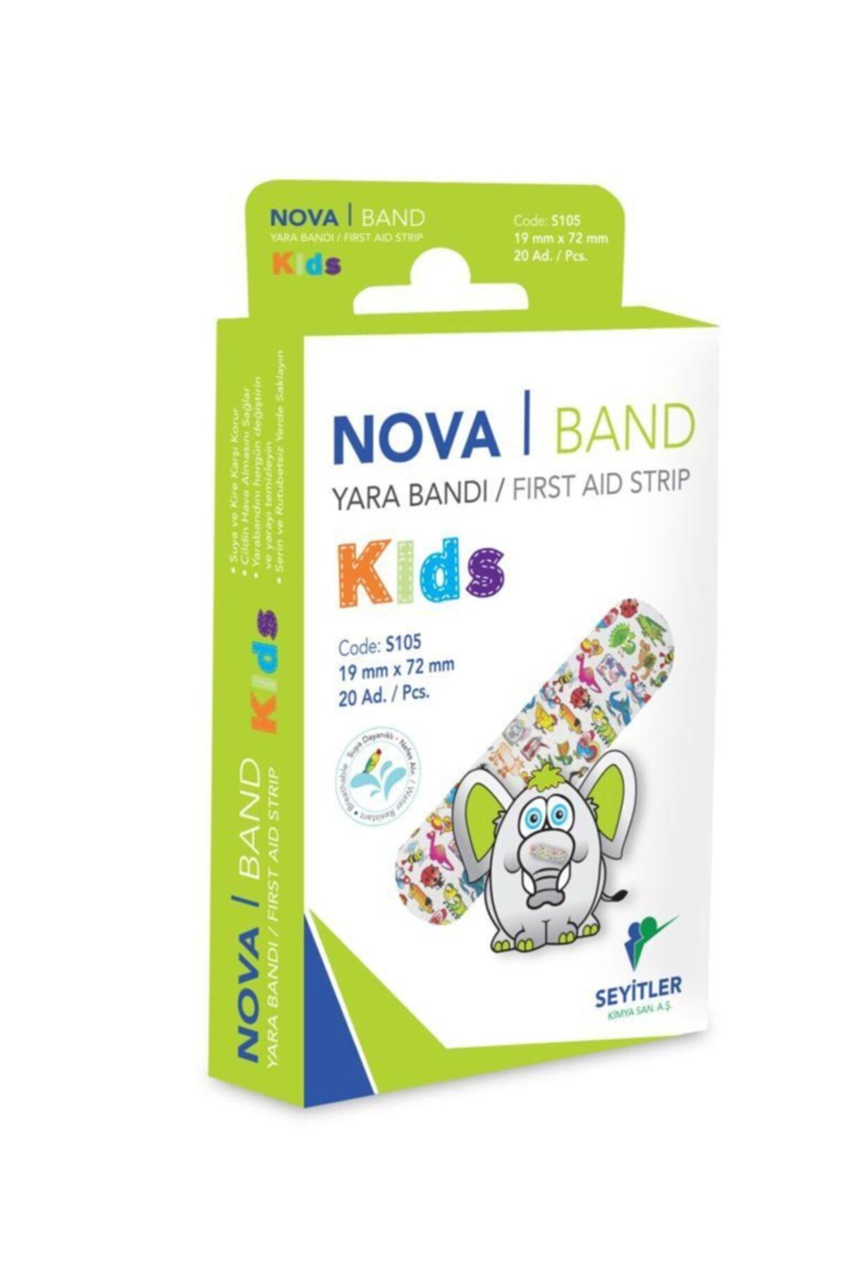 Seyitler Kimya Nova Band Kids Desenli Çocuk Yara Bandı 20 Adet 1 Kutu