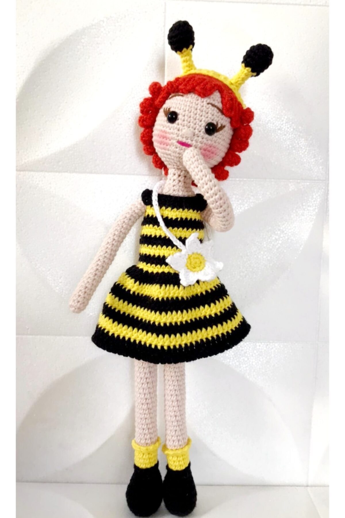 TOYSCİTY Arı Kostümlü Bebek Organik Örgü Oyuncak