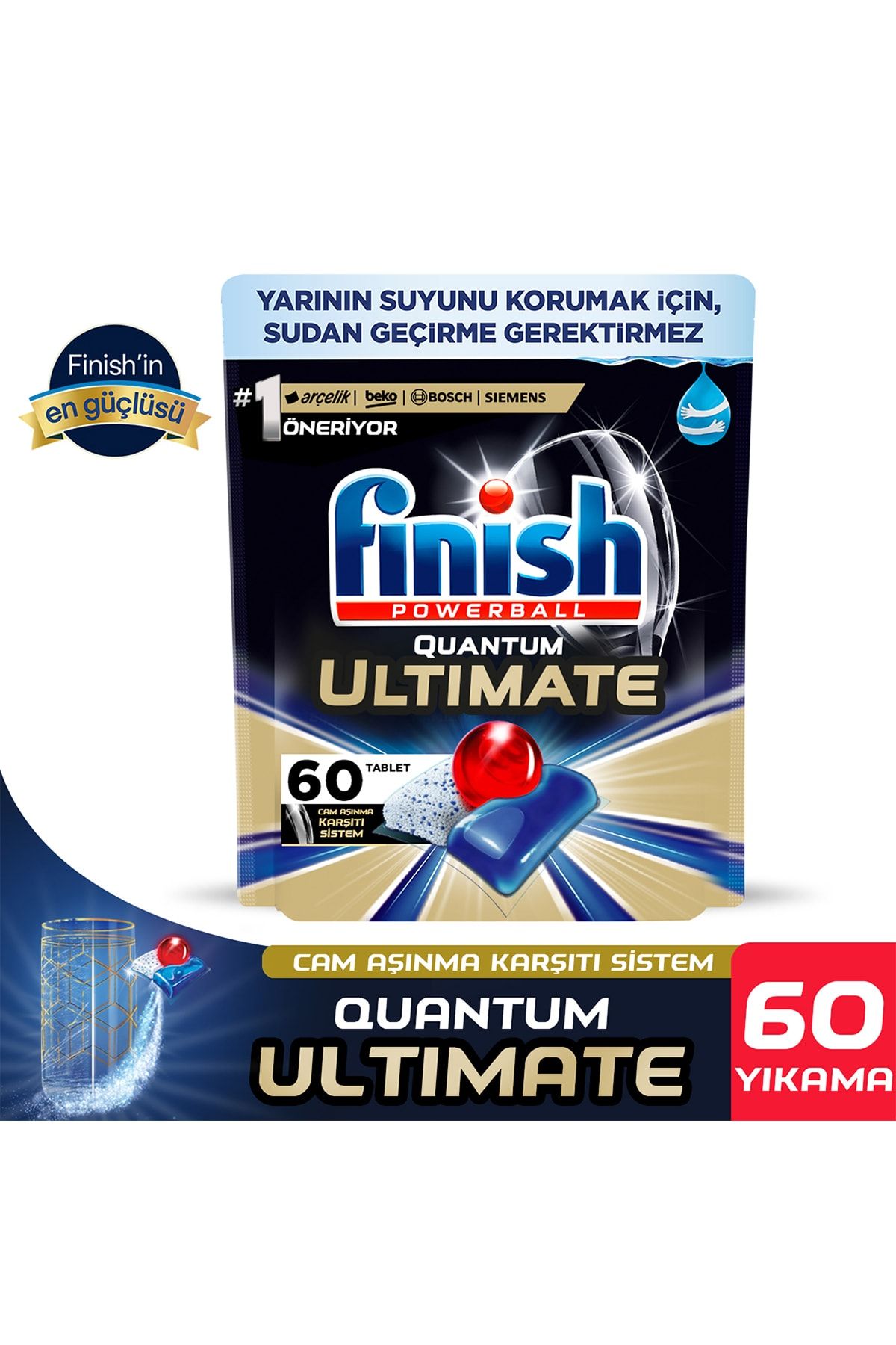 Finish Quantum Ultimate 60 Kapsül  Bulaşık Makinesi Deterjanı Tableti