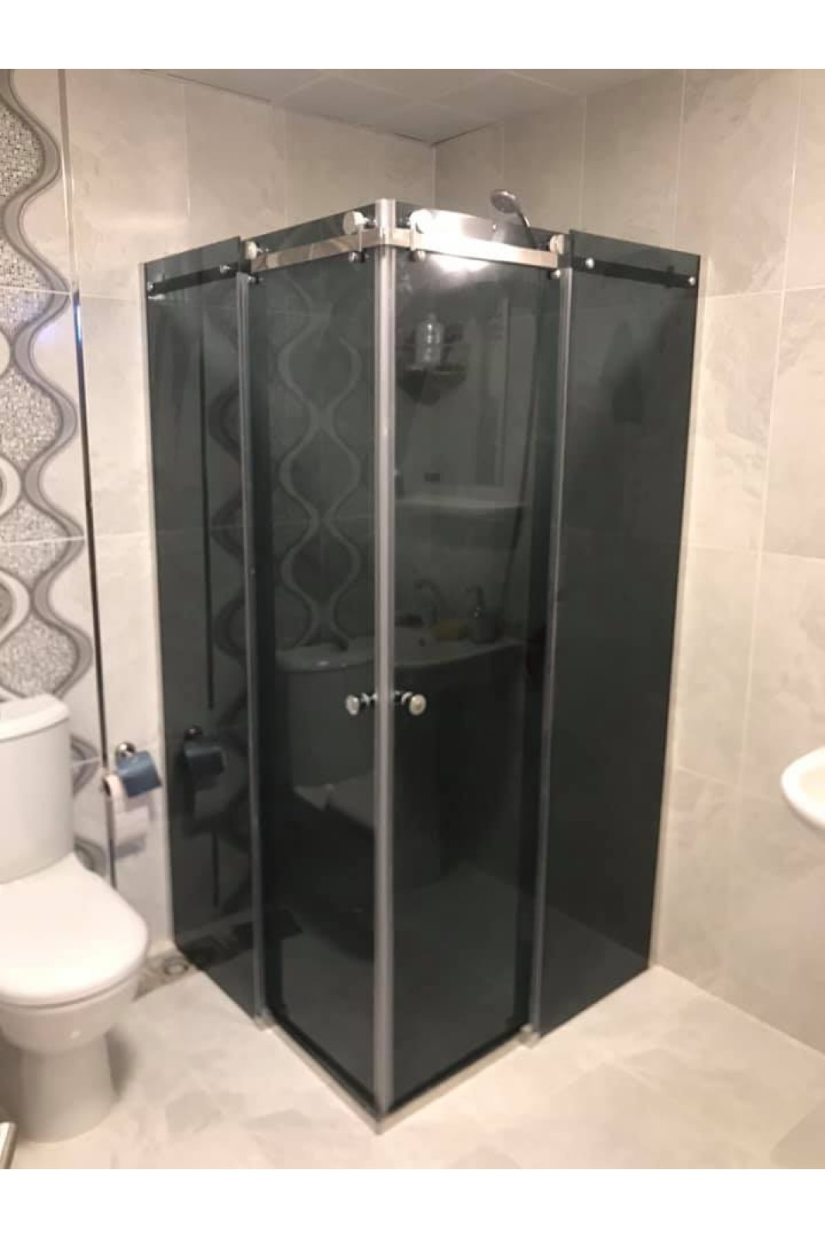 DUSAKS Üstten Askılı Duşakabin Şeffaf Temperli Cam H200