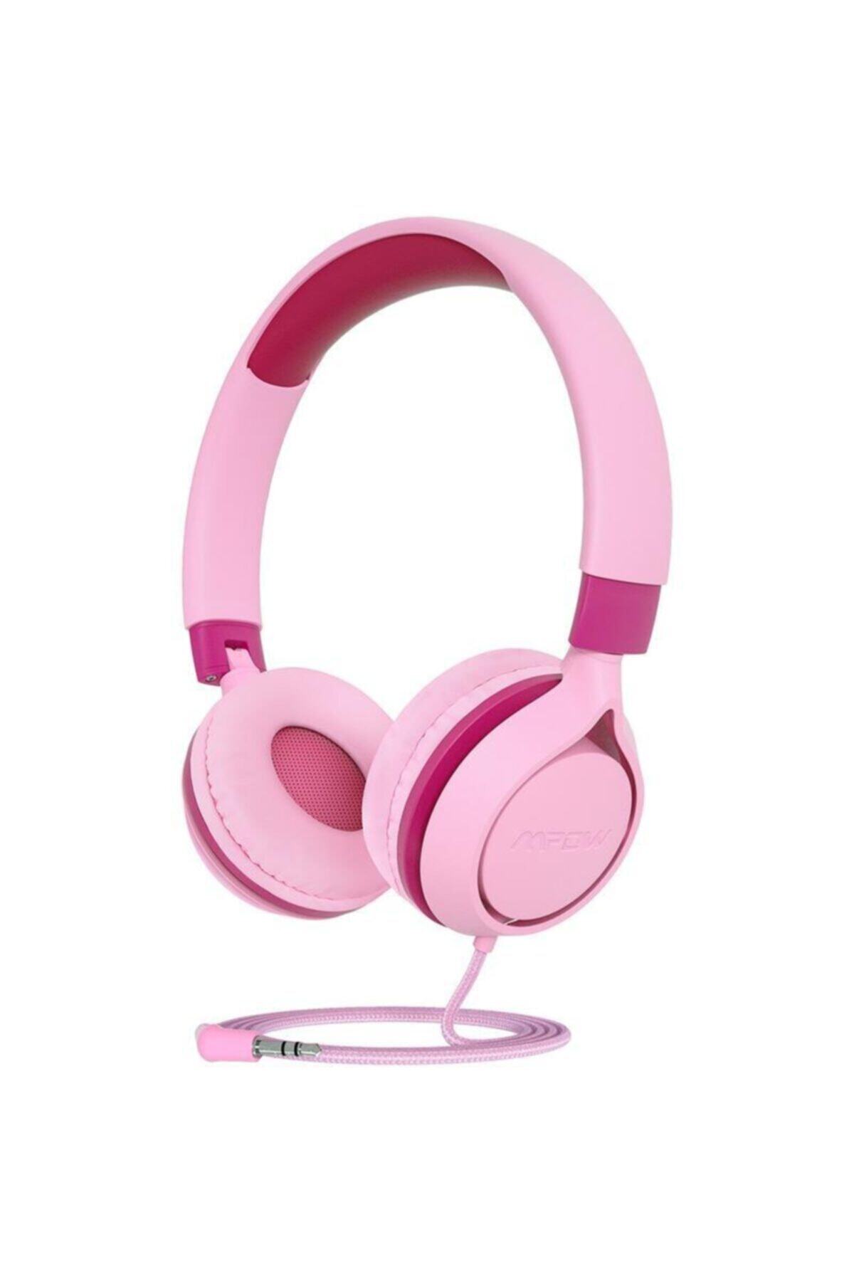MPOW Che1 Ses Limitli Kablolu Kafaüstü Çocuk Kulaklığı Pembe