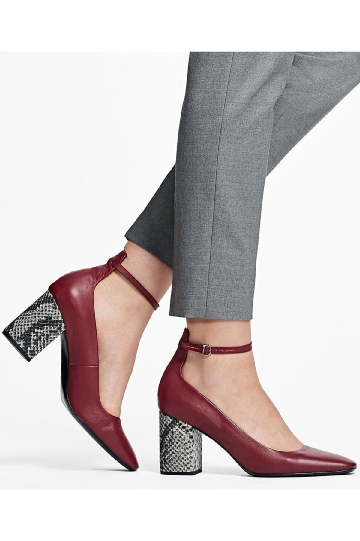 BROOKS BROTHERS Kadın Bordo Renkli Topuklu Ayakkabı