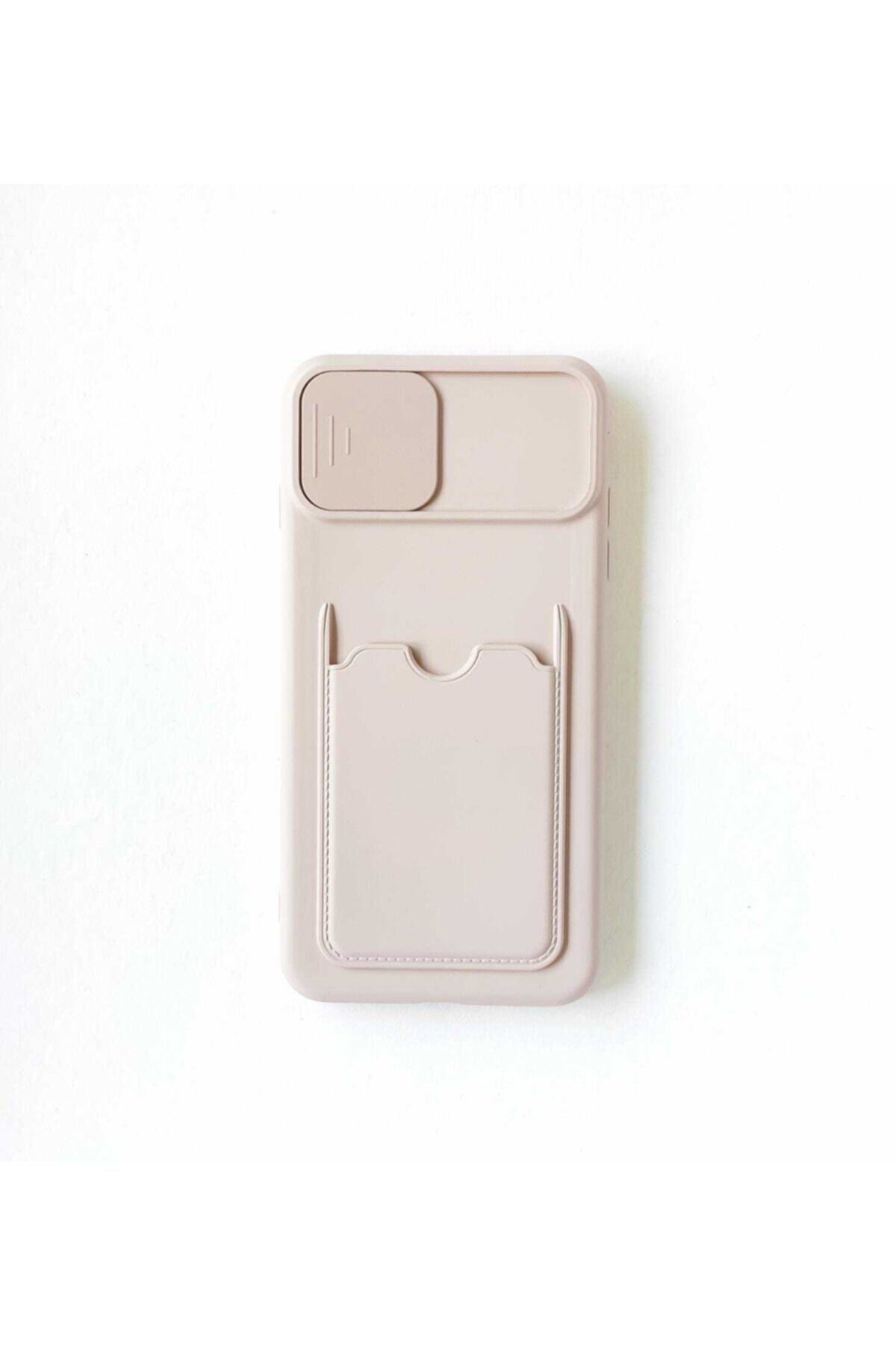 BilişimGo Technology Iphone 11 Sürgülü Kamera Korumalı Kartlıklı Silikon Kılıf