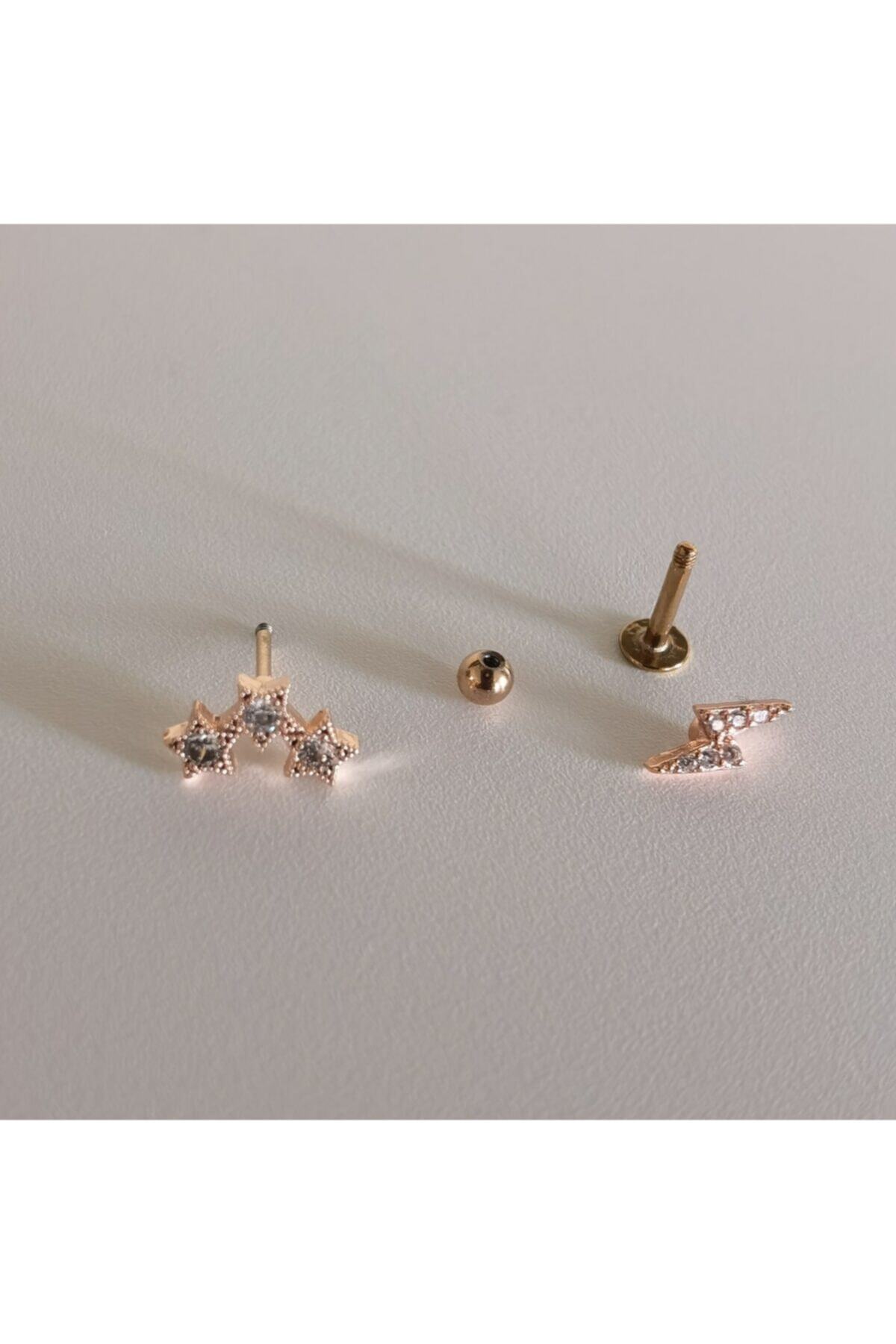 Bylin Cerrahi Çelik Ikili Piercing Set / Bar 6 Mm