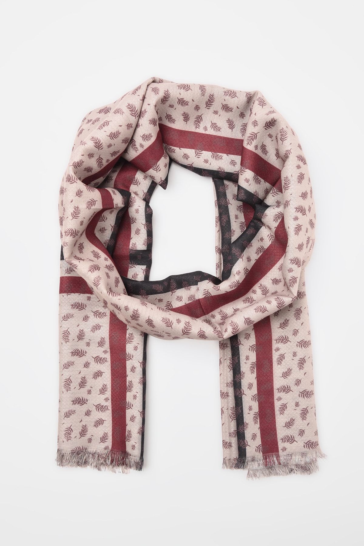 Trendyol Modest Bej Desenli Şal TCTAW22DA0007