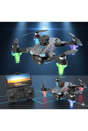C19S Katlanabilir Çift Kameralı Akıllı Drone | WiFi FPV Canlı Görüntü, LED Işıklı Image 2