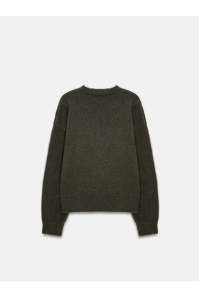 10640 Bisiklet Yaka Yumuşak Dokulu Kazak-Haki Image 6