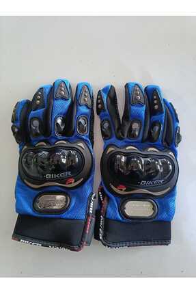 KORUMALI MOTOSİKLET ELDİVENİ TSE EN 13594 ETİKETLİ YENİ YÖNETMELİĞE UYGUN MAVİ RENK Image 7