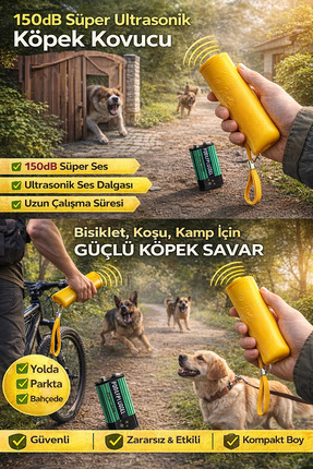 Ultrasonik Köpek Kovucu Yüksek dB | Etkili & Zararsız | Taşınabilir Savar Image 2