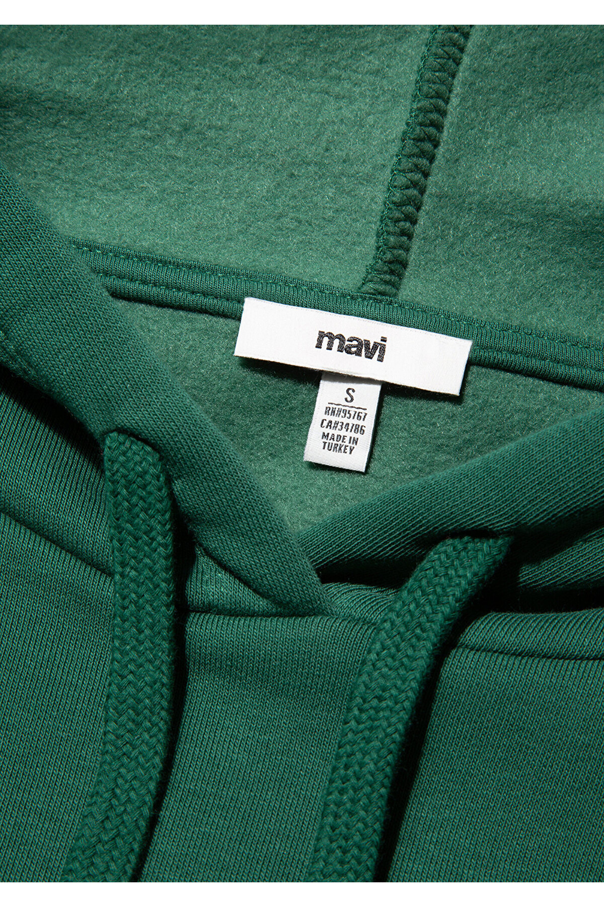 سویشرت سبز کلاهدار چاپ لوگو 1600361-71892