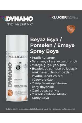 KLUGER Emaye Sprey 400 Ml - Buzdolabı - Çamaşır , Bulaşık Makinesi Boyası Image 3