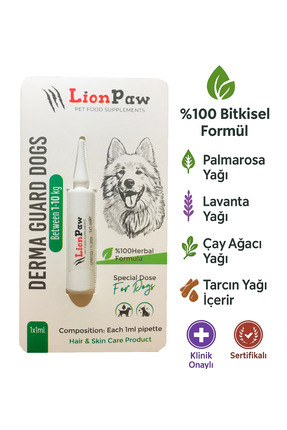 1-10 Kg Köpek Dış Parazit Ense Deri Damlası Pire Bit Kene Deri Bakımı Için Bitkisel Damla 5x1 ml Image 1