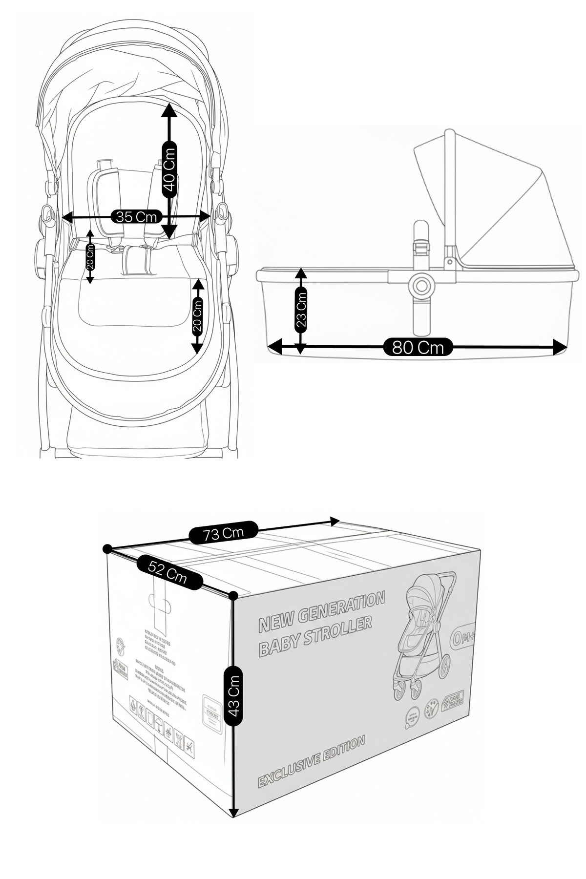 کالسکه کودک 1010 Qool دو طرفه 6 در 1