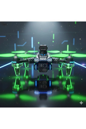 C19S Katlanabilir Çift Kameralı Akıllı Drone | WiFi FPV Canlı Görüntü, LED Işıklı Image 3