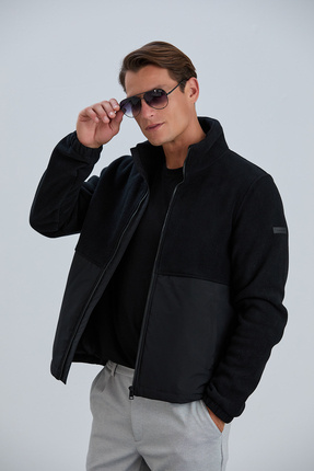 ERKEK MONT Erkek Polar Kumaş Panelli Mont Image 0