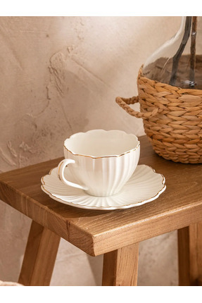 LCW HOME Beyaz Porselen Kahve Fincan Takımı 1 Kişilik Image 1