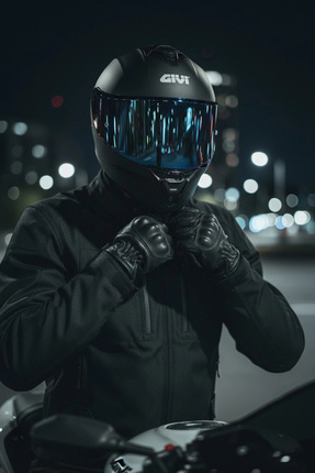 50.X Mat Siyah / 1 Renkli 1 Şeffaf Vizörlü Motosiklet Kask Image 0