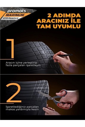 Fiat Linea 2007 Model Ve Sonrası Uyumlu Oto Paspas 4d Maximum (siyah) Image 6