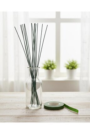 Çiçek Yapım Seti – 3’lü Paket (40 METRE ÇİÇEK BANDI , 1 DEMET TOMURCUK ,10 ADET ÇİÇEK TELİ ) Şönil Image 3