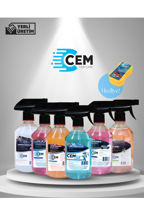 Mega 6'lı Oto Bakım Seti Yıkama Süngeri Hediyeli Image 1