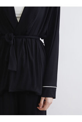 Vizyon Yeni Sezon Şal Yaka Kuşaklı Hamile Pijama Takımı Image 2