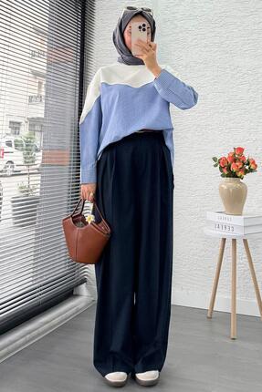 Gömlek Detaylı Kadın Sweat - Ekru Image 4