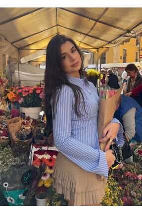 KADIN ÇİZGİLİ BELDEN OTURTMALI İSPANYOL KOL DÜĞMELİ Image 2