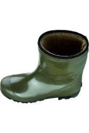 Yeşil Içi Yünlü Kaymaz Taban Kar Yağmur Çizmesi Image 0