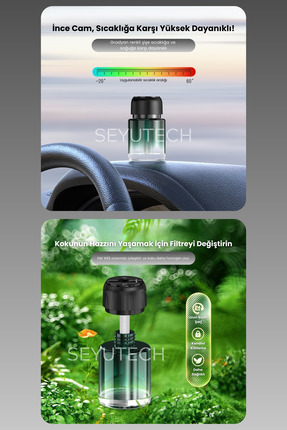 Yıldız Işıklı Araç Parfümü Yıldız Efektli Aydınlatma Ortam ve Oda Hava Nemlendirici Aromaterapi Image 2