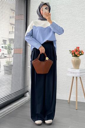 Gömlek Detaylı Kadın Sweat - Ekru Image 6