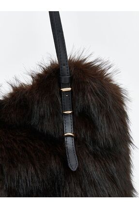 LCW ACCESSORIES Kürklü Kadın Omuz Çantası Image 4