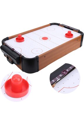 Air Hockey Game Table Çocuk Ahşap Masa Üstü Havalı Hokey Image 4