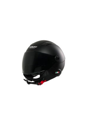 SW 765 Matt Black Yarım Kask(Gümüş Vizör) Image 2