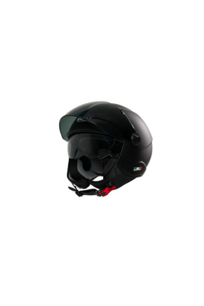 SW 765 Matt Black Yarım Kask(Gümüş Vizör) Image 1