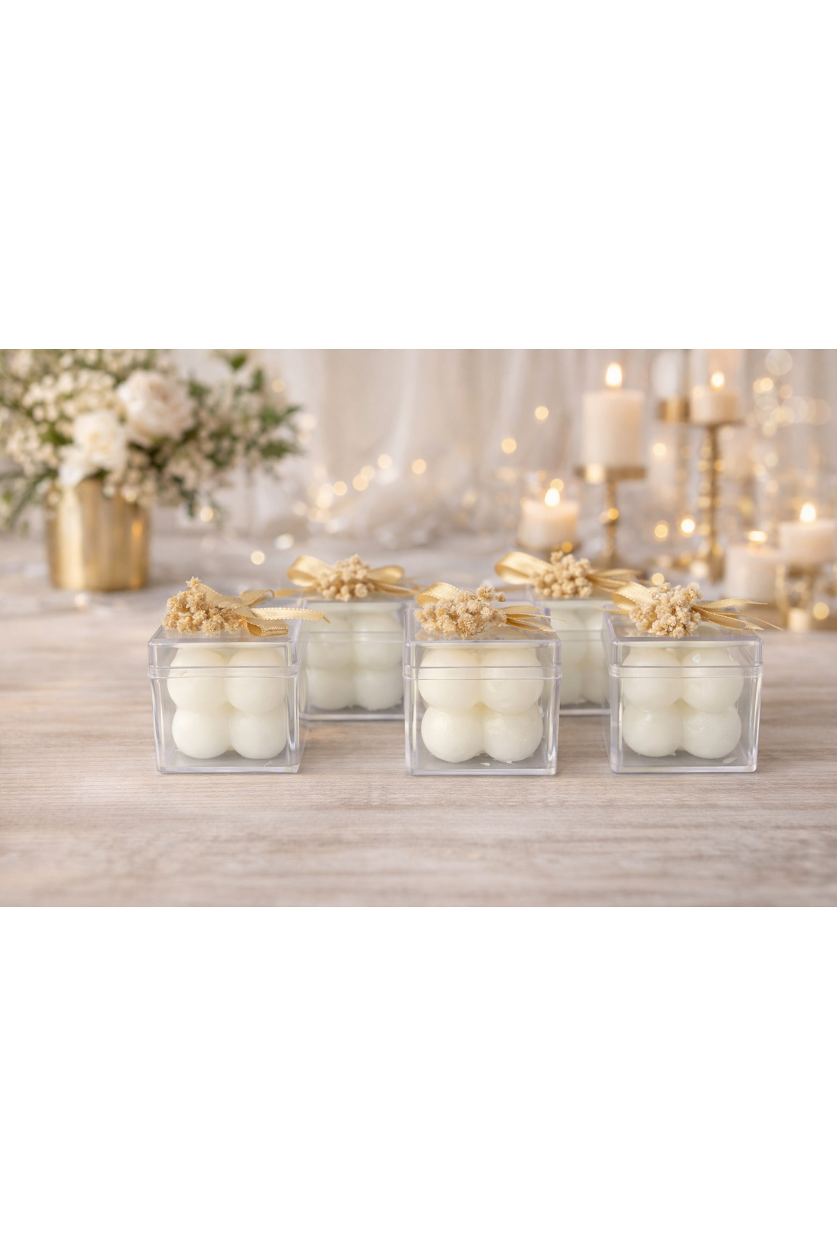 شمع کادو شمع کادو حباب گلی، هدایای عروسی، تولد، ختنه، وعده نامزدی 10 تیکه