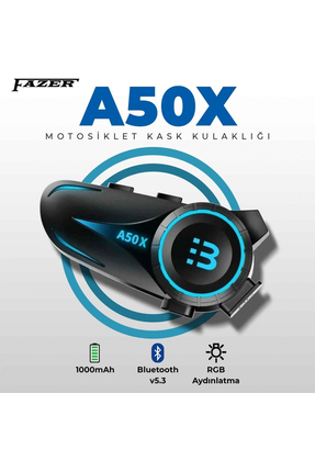 Fazer A50x Kask Bluetooth Kulaklık Mikrofon Seti - Interkom Image 1