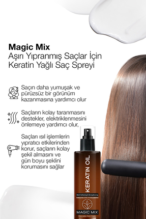 Magıc Mıx Aşırı Yıpranmış Saçlar Için Keratin Yağı 110 ml Image 1