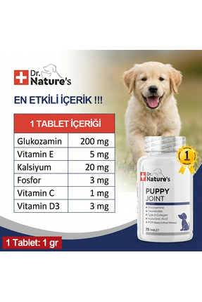 Drnatures Dog Puppy Joınt Yavru Köpek Eklem Destekleyici Besin Takviyesi Image 3