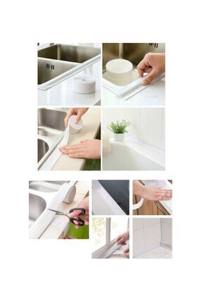 3.2 M BANYO KÜVET MUTFAK LAVABO BANT SU GEÇİRMEZ KENAR BANDI SIZDIRMAZLIK BANTI (BEYAZ) Image 3