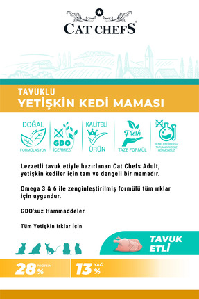 Tavuklu Yetişkin Kedi Maması 15 Kg Image 1