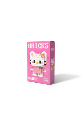 Bricks Hello Kity Karakter Figürü 3D Mini Yapboz Yapı Oyuncak Image 0
