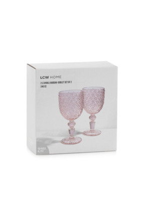 L’Marche Collection LCW HOME Pembe Cam Su Bardağı 2'li 220 Ml Image 3