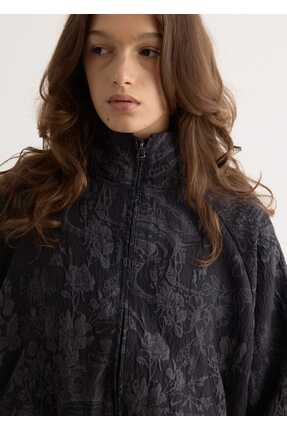 Collection Oversized Jacquard Track Kadın Ceket Image 1