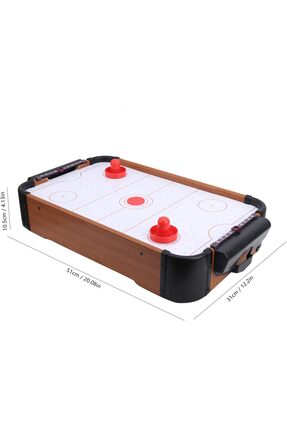 Air Hockey Game Table Çocuk Ahşap Masa Üstü Havalı Hokey Image 2