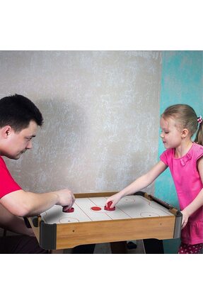Air Hockey Game Table Çocuk Ahşap Masa Üstü Havalı Hokey Image 3