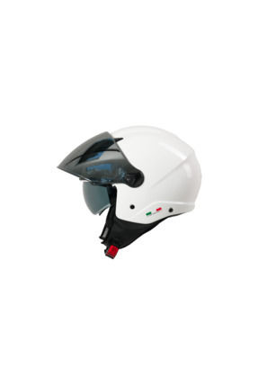 SW 765 Gloss White Yarım Kask (Gümüş Vizör) Image 1