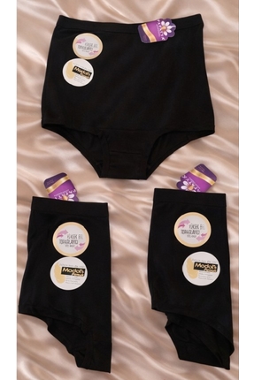 PAPATYA KADIN YÜKSEK BEL BAMBU TOPARLAYICI ÖZEL KALİP EXTRA RAHAT NEFES ALAN KUMAS ALT ÇAMAŞIR 3 LÜ Image 2