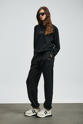 Cessıe Örme Kadın Eşofman Altı Siyah Image 2