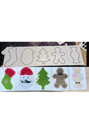 ⭐ Montessori Etkinlik Dikiş Seti –5 Tam Set Noel serisi Image 2