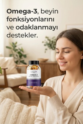 Omega-3 Premium Fish Oil 90 Softgel X 1000mg, Balık Yağı, Hidrolize Kolajen & C Vitamini Image 4
